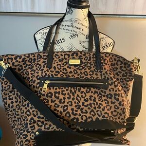 New Madden Girl Leopard Print Tote with Black Accents